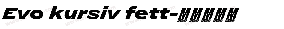 Evo kursiv fett字体转换